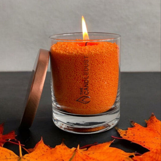 Unscented Powder Candle in Glass - Orange 160g